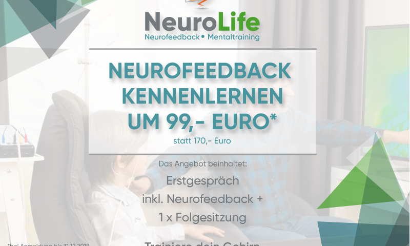 Neurofeedback Kennenlernangebot 99,- statt 170,- Euro